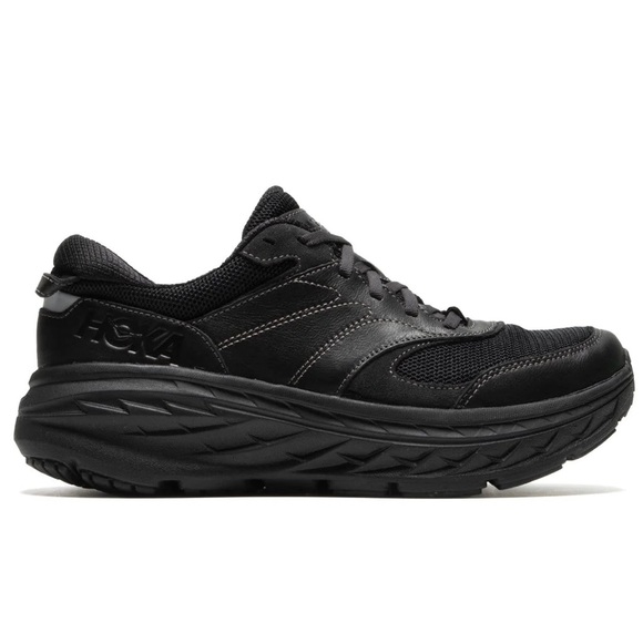 NWT Hoka Bondi L Leather U Unisex , Hoka One One All Black Cushioned Shoes  BRVN - Picture 13 of 16